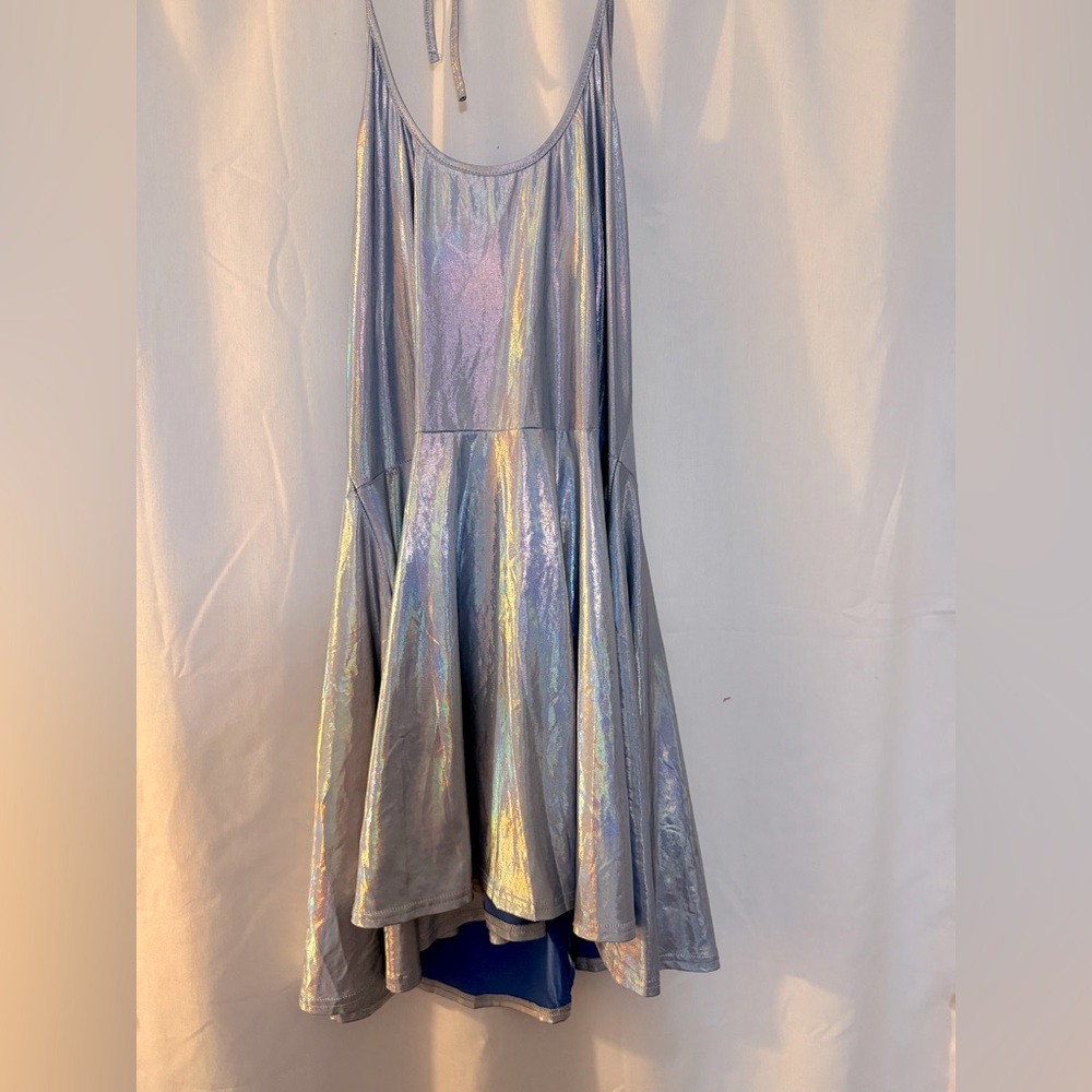 SHEIN Iridescent Metallic Halter Dress - NWOT - Picture 2 of 5